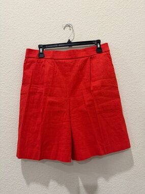 Ladies Theory Orange Linen Shorts Size L - Like New